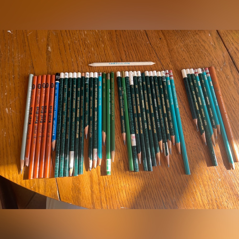 Vintage Faber-Castell lot drawing pencils. 48 in all. Staedtler Berol